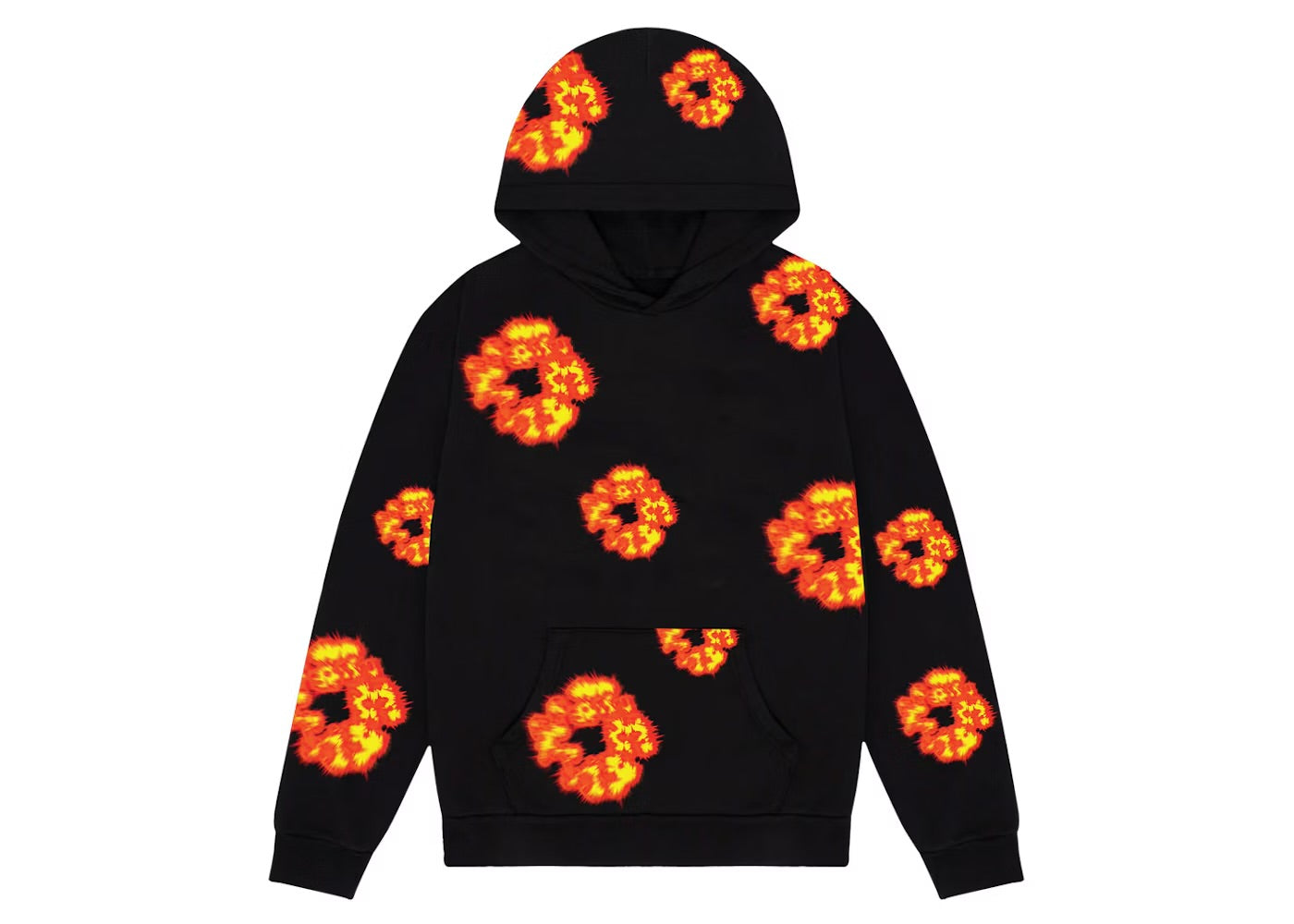 Offset Tears Hoodie - Black