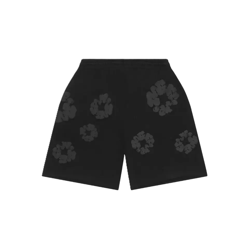 Denim Tears The Cotton Wreath Sweatshorts - Black