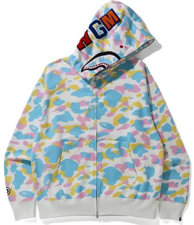 BAPE Color Camo Shark Full Zip Hoodie - Multicolor
