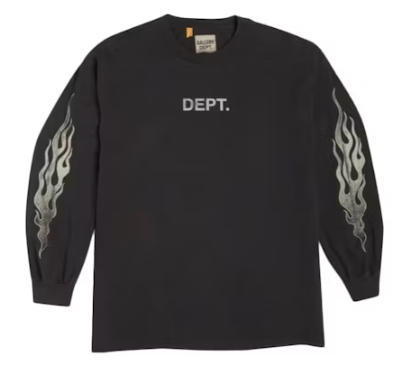 Gallery Dept. Flames L/S Tee - Black