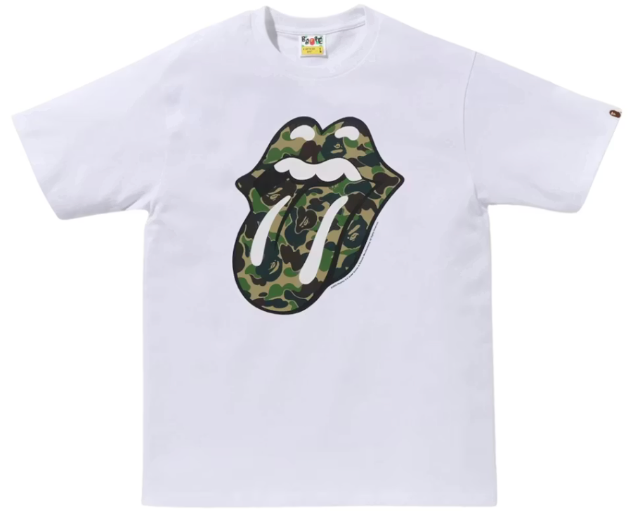 Bape x Rolling Stones Tee White