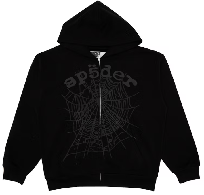 Sp5der Black Og Web V2 Phantom Zip Up