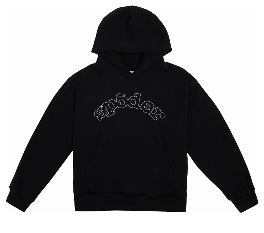Sp5der Black Og Logo Hoodie