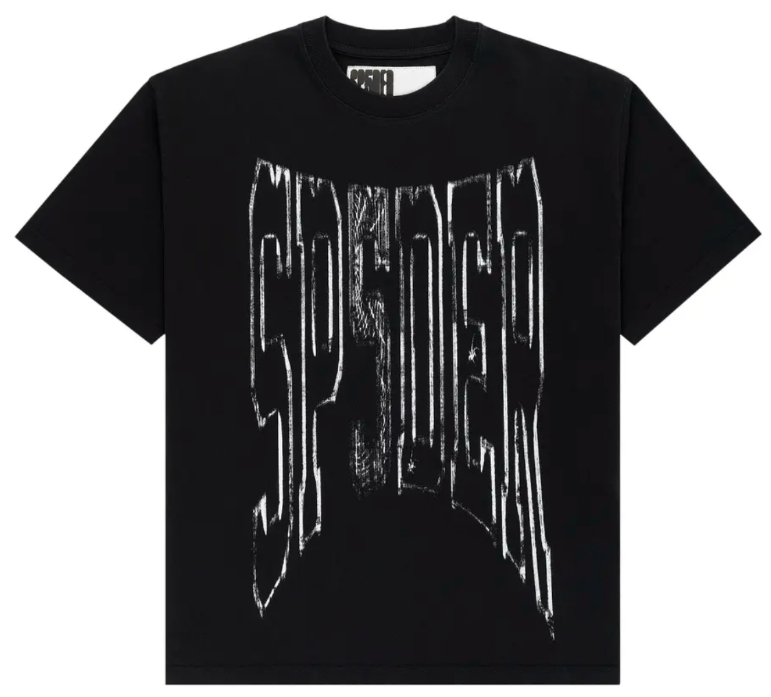 Sp5der Black Collegiate SS Tee