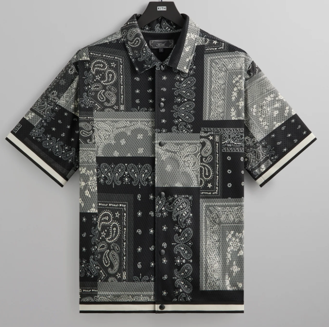 Kith crossover snap shirt Lt indigo