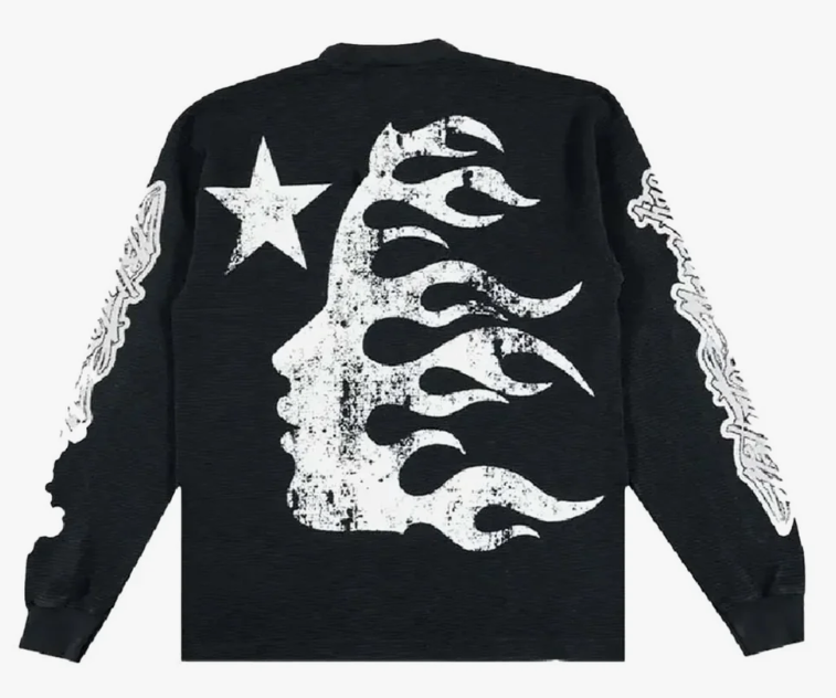 Hellstar Victory Within Thermal Long Sleeve Tee - Black