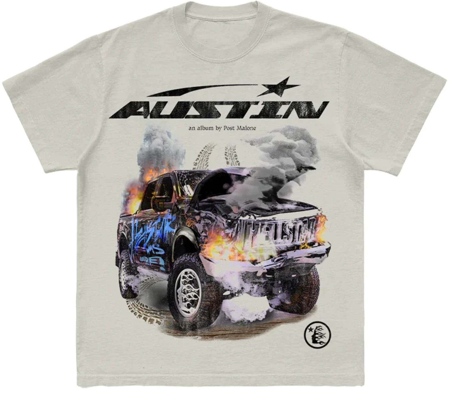 Post Malone x Hellstar Austin Tee - Cream