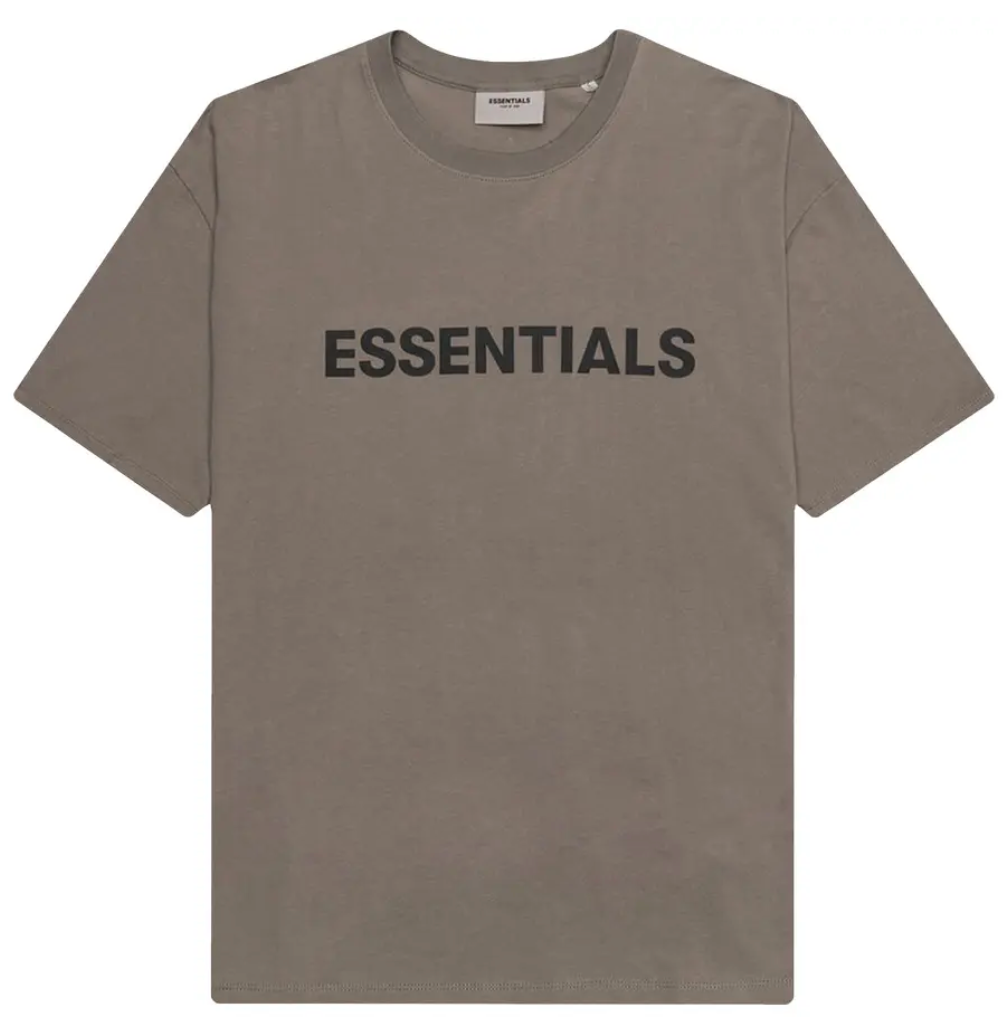 Fear of God Essentials Taupe Front Logo Tee