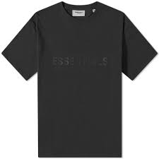 Fear of God Essentials Black Front Logo Tee