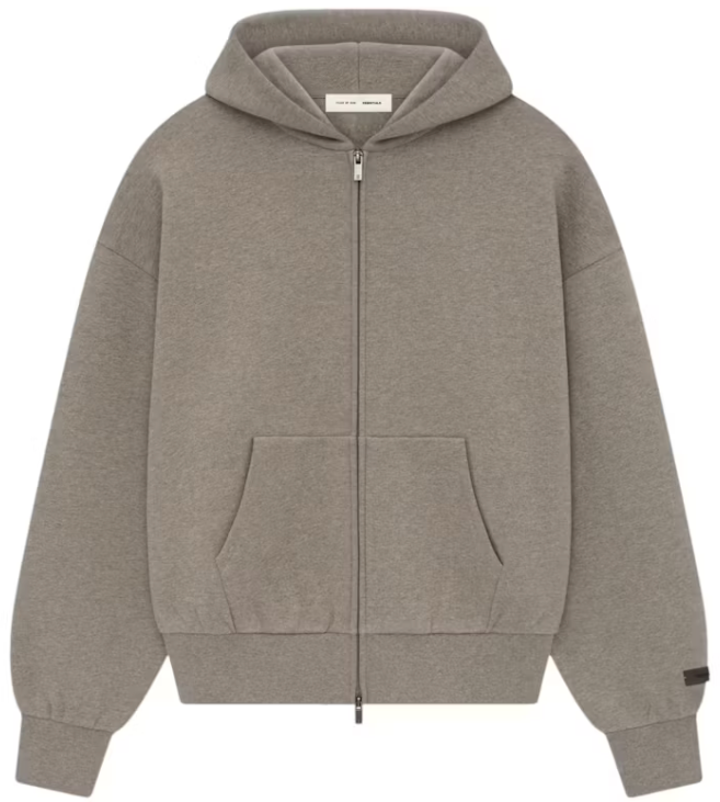 Fear of God Essentials FW25 Homestead Heather Grey Zip Up
