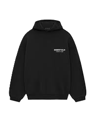 Fear of God Essentials Black Hoodie SS24