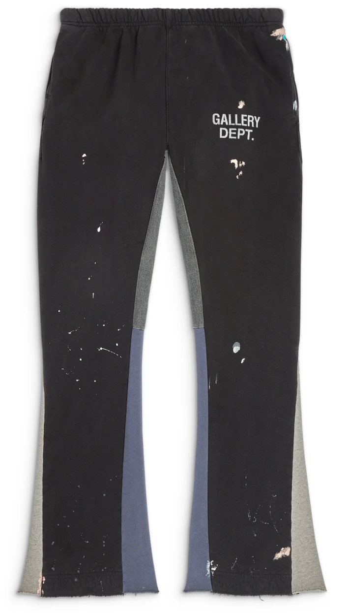 Gallery Dept. Flared Paint Splatter Sweatpants Black