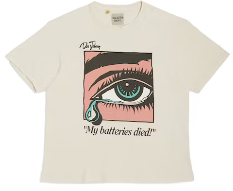 Gallery Dept. Dead Batteries Tee - Cream