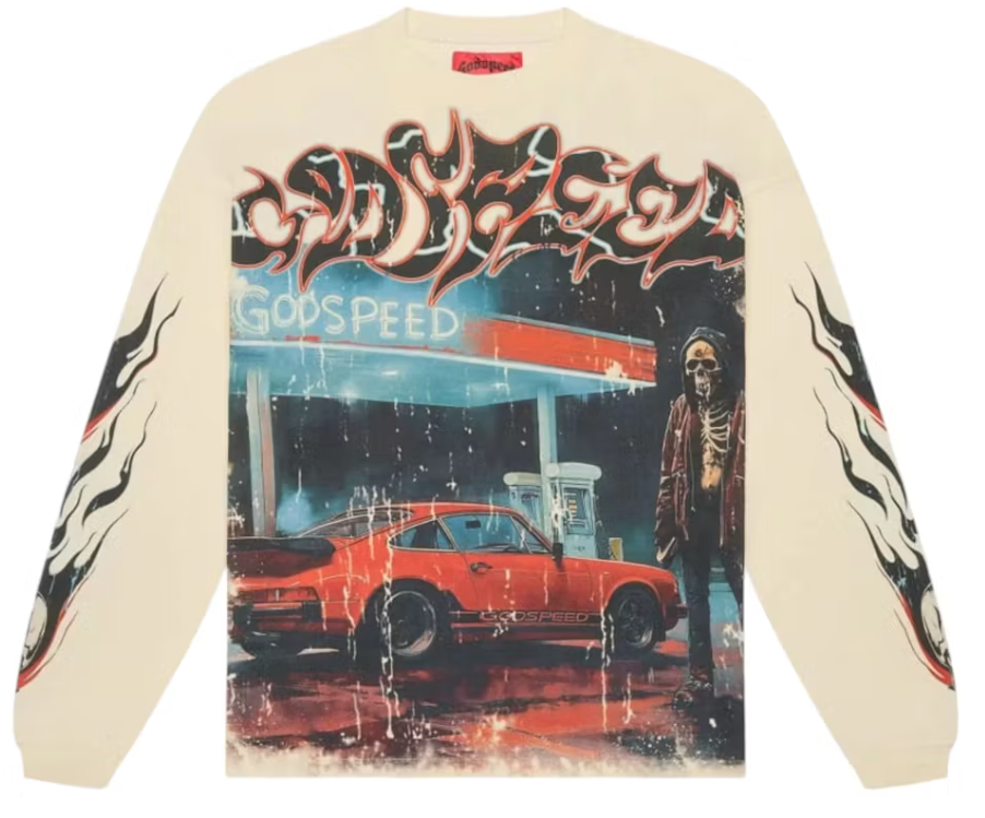 Godspeed Pit Stop L/S Tee Bone