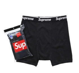 Supreme Hanes Boxer Briefs (4 Pack) Black