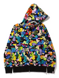 BAPE Color Camo Shark Full Zip Hoodie - Multicolor