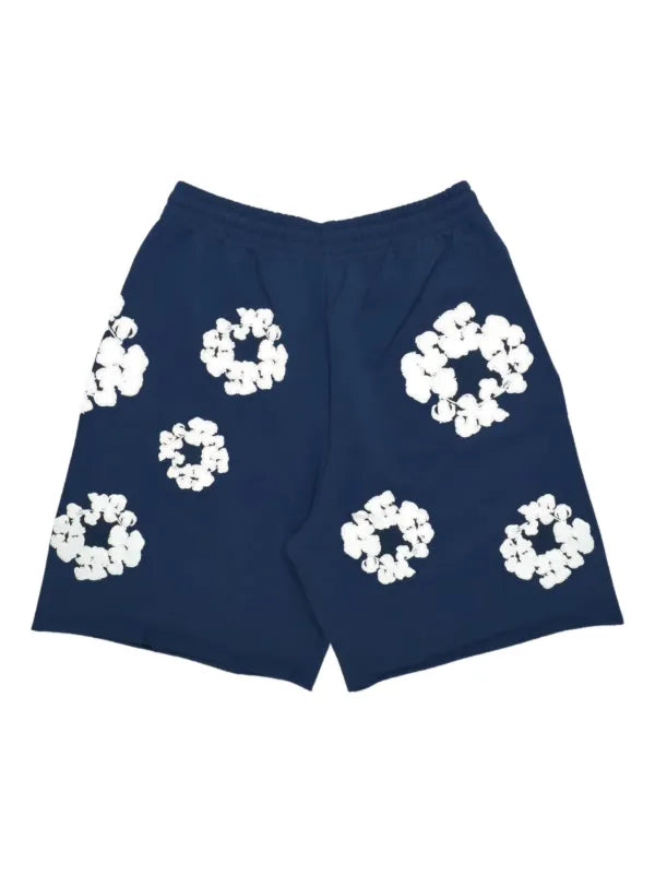 Denim Tears The Cotton Wreath Sweatshorts - Navy