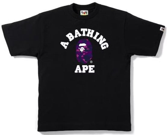 BAPE Color Camo College Tee Black Purple