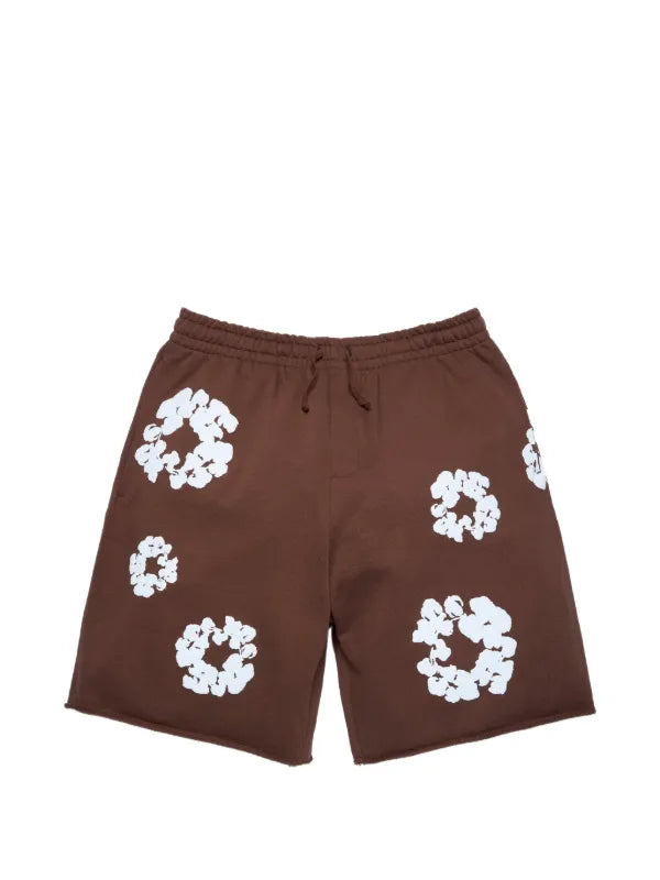 Denim Tears The Cotton Wreath Sweatshorts - Brown