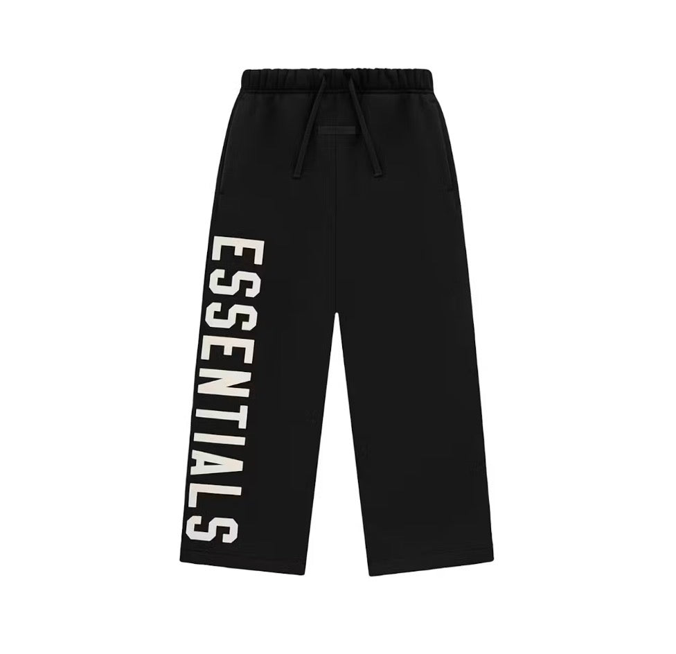 Fear of God Essentials Jet Black Relaxed Big Logo Sweatpants