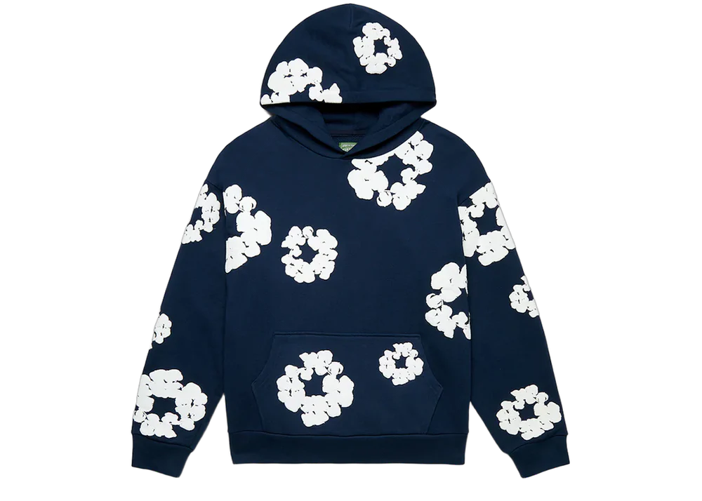 Denim Tears The Cotton Wreath Hoodie - navy