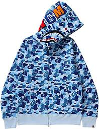 BAPE Color Camo Shark Full Zip Hoodie - Blue