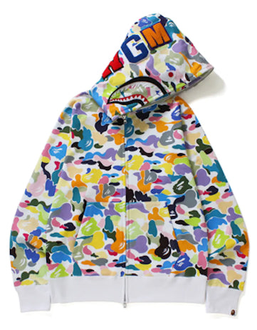 BAPE Color Camo Shark Full Zip Hoodie - Multicolor