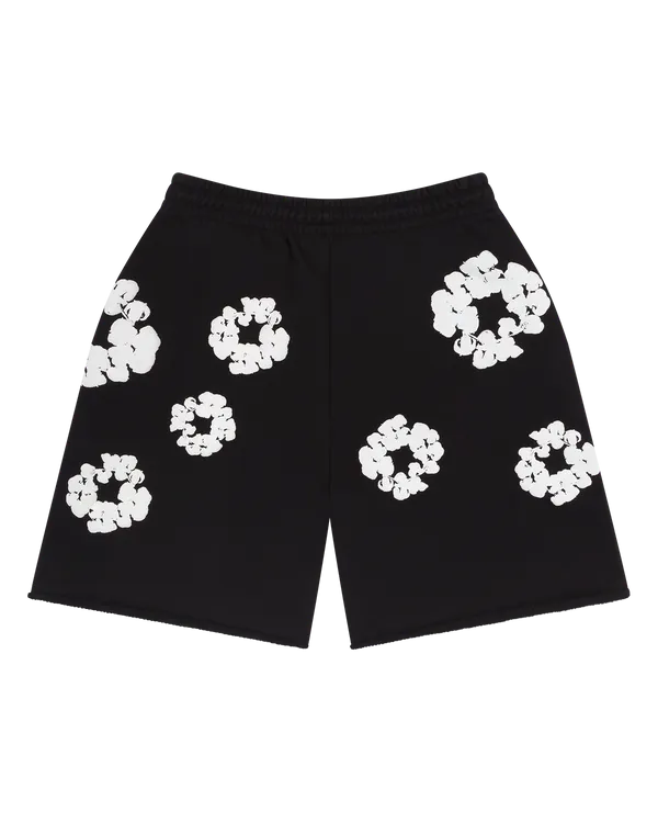Denim Tears The Cotton Wreath Sweatshorts - Black