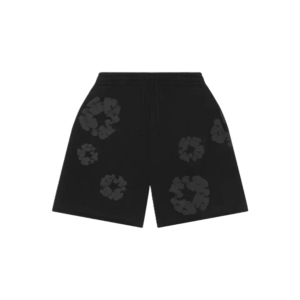 Denim Tears The Cotton Wreath Sweatshorts - Black