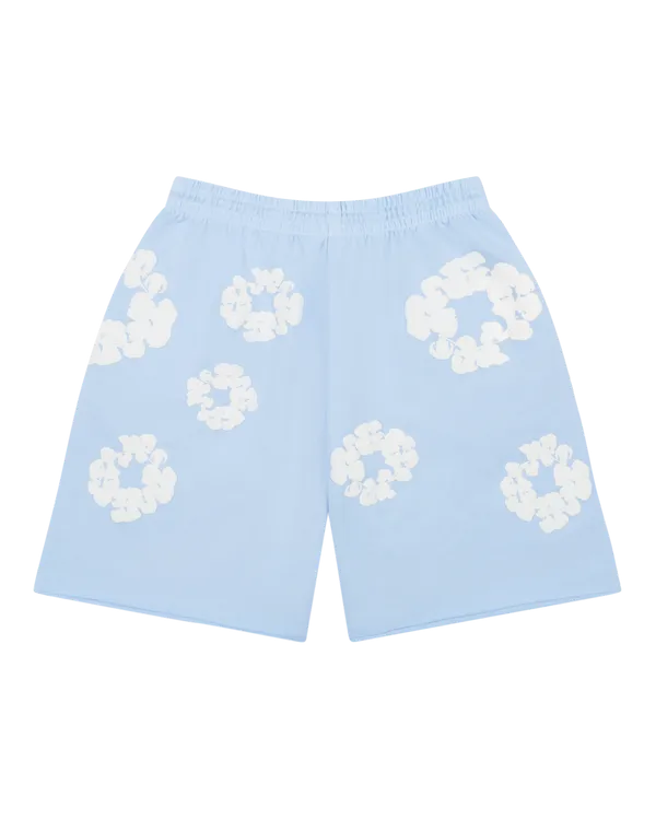 Denim Tears The Cotton Wreath Sweatshorts - Baby Blue