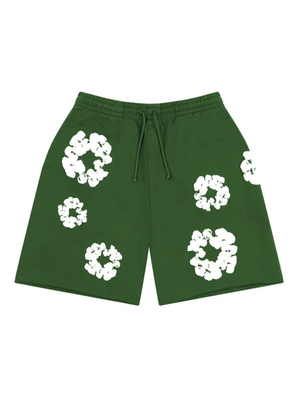 Denim Tears The Cotton Wreath Sweatshorts - Green