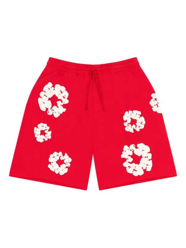 Denim Tears The Cotton Wreath Sweatshorts - Red