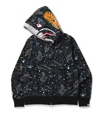 BAPE Color Camo Shark Full Zip Hoodie - gray