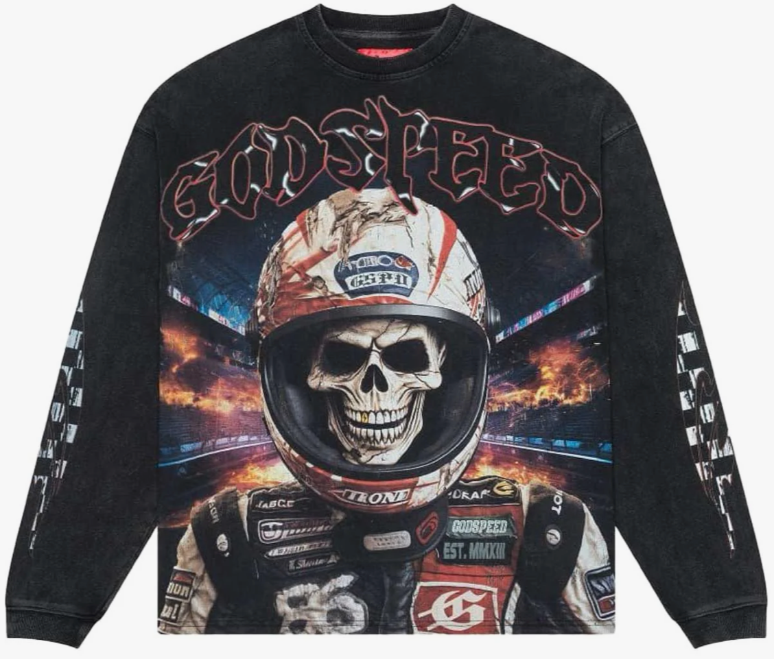 Godspeed Racer Goldie L/S T-shirt Black