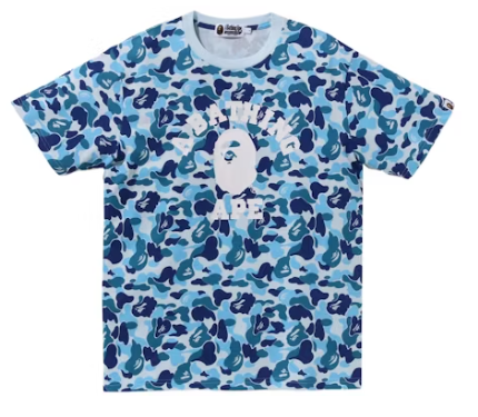 BAPE ABC Camo College Tee - Blue