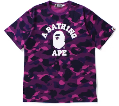 BAPE Color Camo College Tee - Purple