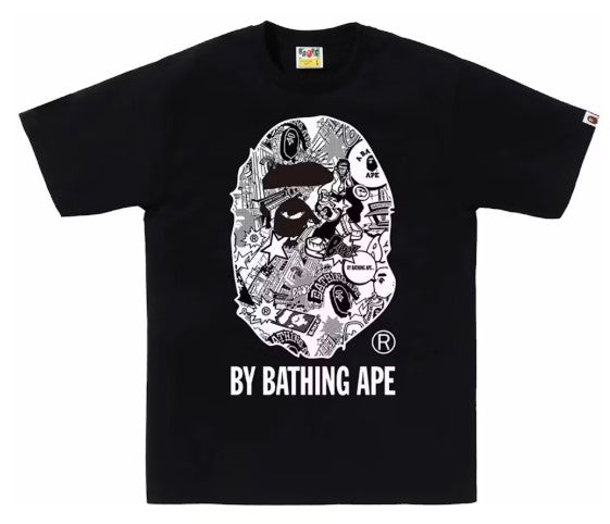 BAPE Comic Art Ape Head Tee Black