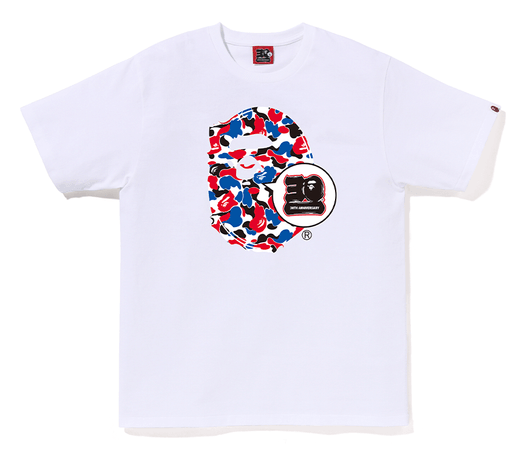 BAPE Store London Bape 30th Anniversary Ape Head Tee - White/Multi