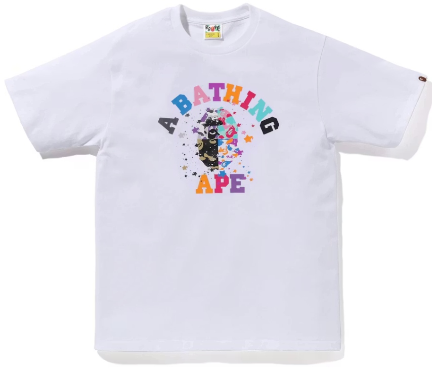 BAPE Us College Sta Tee White