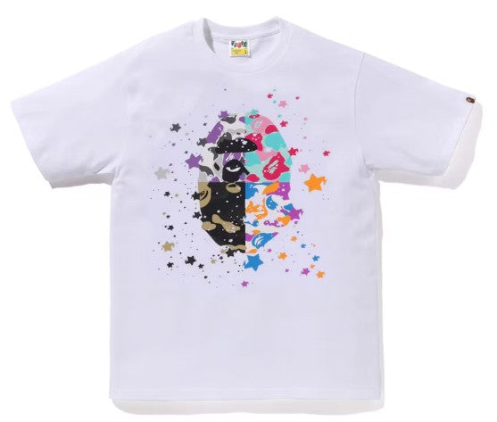 BAPE Us Ape Head Sta Tee White