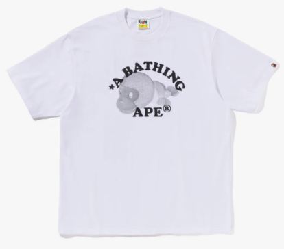 Bape Milo college relaxed tee white