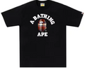 Bape College Check Tee - Black