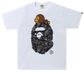 Space Camo Milo Big Ape Head Tee White