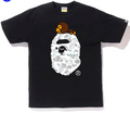 Space Camo Milo Big Ape Head Tee Black