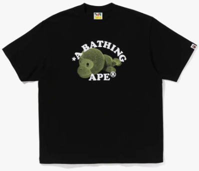Bape Milo college relaxed tee black