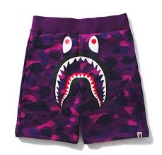 Color Camo Purple Shark Shorts