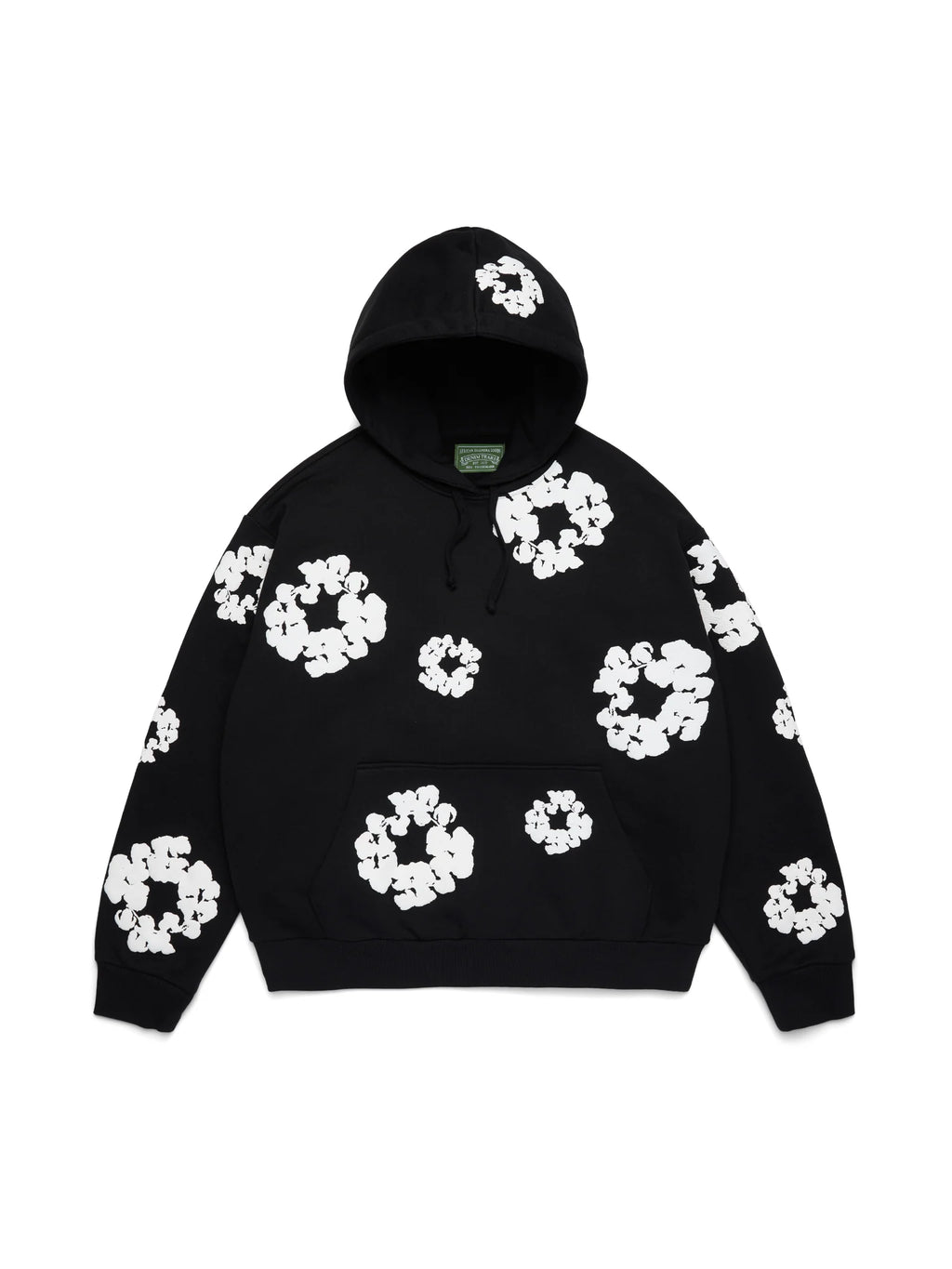 Denim Tears The Cotton Wreath Hoodie - Black and white