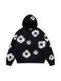 Denim Tears The Cotton Wreath Hoodie - Black and white