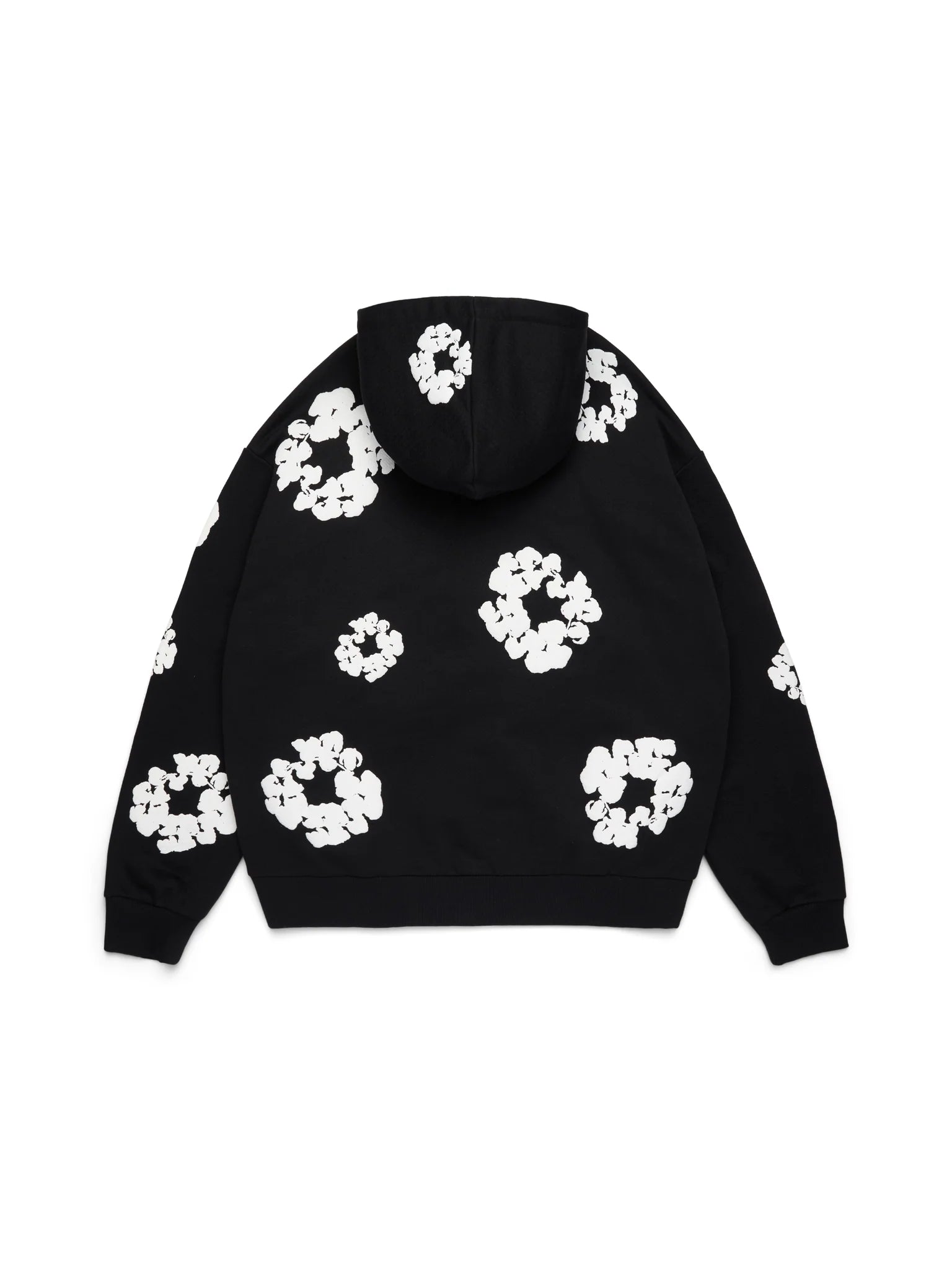 Denim Tears The Cotton Wreath Hoodie - Black and white