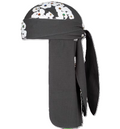 Vinatge Black Rinestone Cotton Wreath Durag